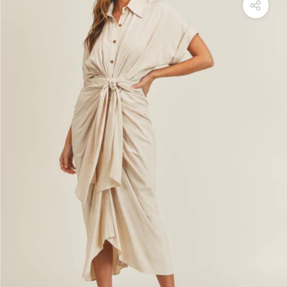 Button down midi dress